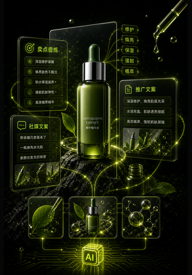 AIWRMK 手机端先识别商品，再生成推广图展示
